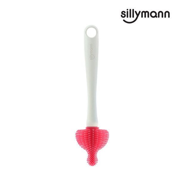【韓國sillymann】 100%鉑金矽膠奶嘴刷（粉/紫）-細節圖7