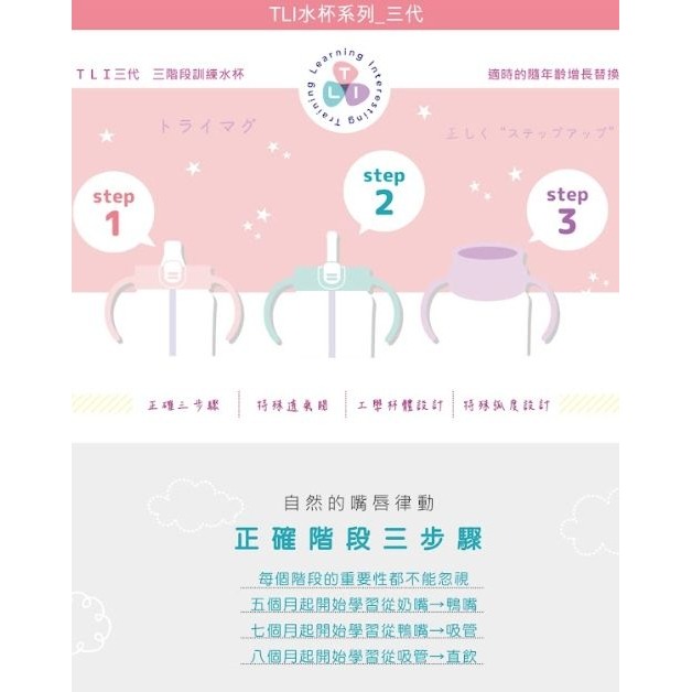 Richell 利其爾 日本 TLI 三代 吸管水杯 200ml - 多款可選-細節圖2