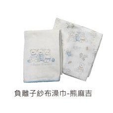 AJ HIPPO小河馬 負離子紗布澡巾2入/29 x 59cm/（熊麻吉 /梵星兔）-細節圖4