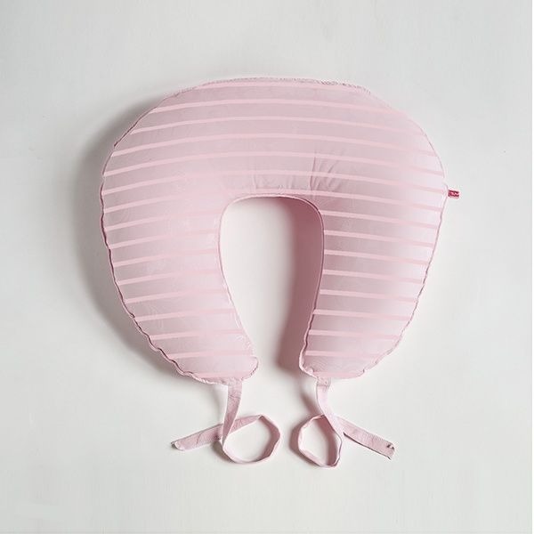 UniBABE優貝比 哺乳三用U型枕-粉色橫條（美麗人生 月子中心）-細節圖2