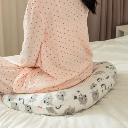 UniBABE優貝比 哺乳三用U型枕-粉色橫條（美麗人生 月子中心）-細節圖5