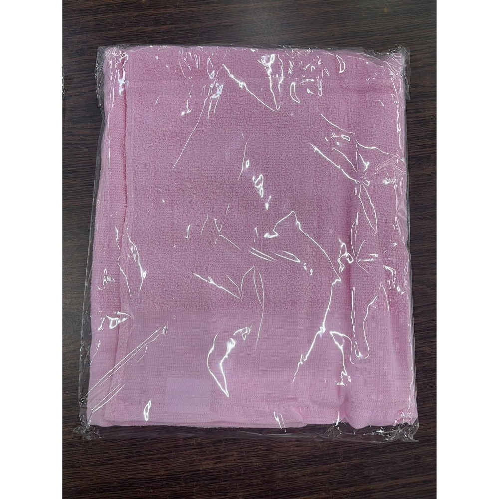 UniBABE優貝比 浴巾 70 x 118cm 粉紅色/淡黃色（美麗人生 月子中心）-細節圖3