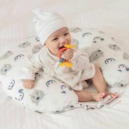 UniBABE優貝比 哺乳三用U型枕，超細纖維款（草泥馬/刺蝟/雪地）-細節圖5