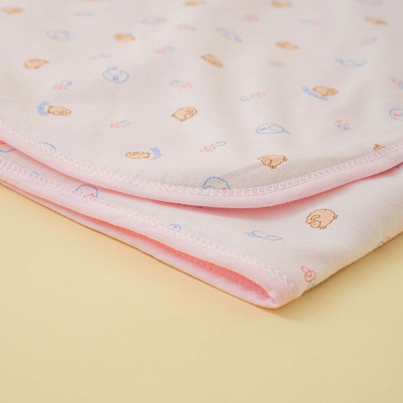 UniBABE優貝比 嬰兒兩用包巾-燈塔熊（粉紅色/黃色） 粉色綿羊（美麗人生 月子中心）-細節圖4