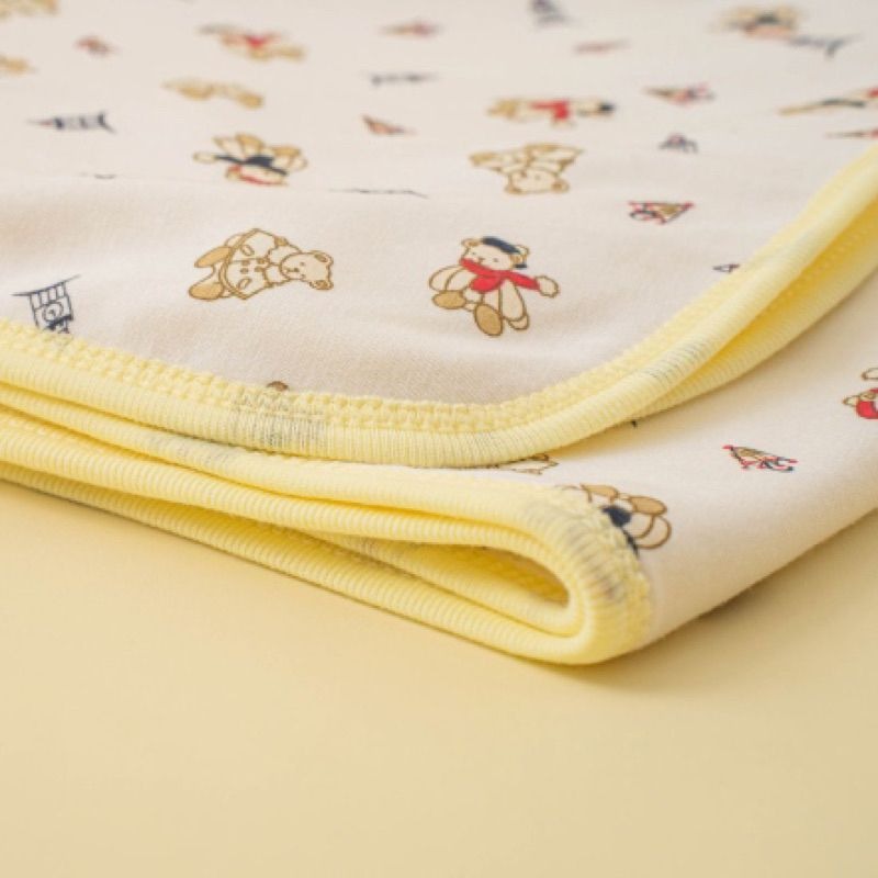 UniBABE優貝比 嬰兒兩用包巾-燈塔熊（粉紅色/黃色） 粉色綿羊（美麗人生 月子中心）-細節圖5