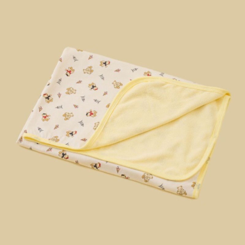 UniBABE優貝比 嬰兒兩用包巾-燈塔熊（粉紅色/黃色） 粉色綿羊（美麗人生 月子中心）-細節圖7