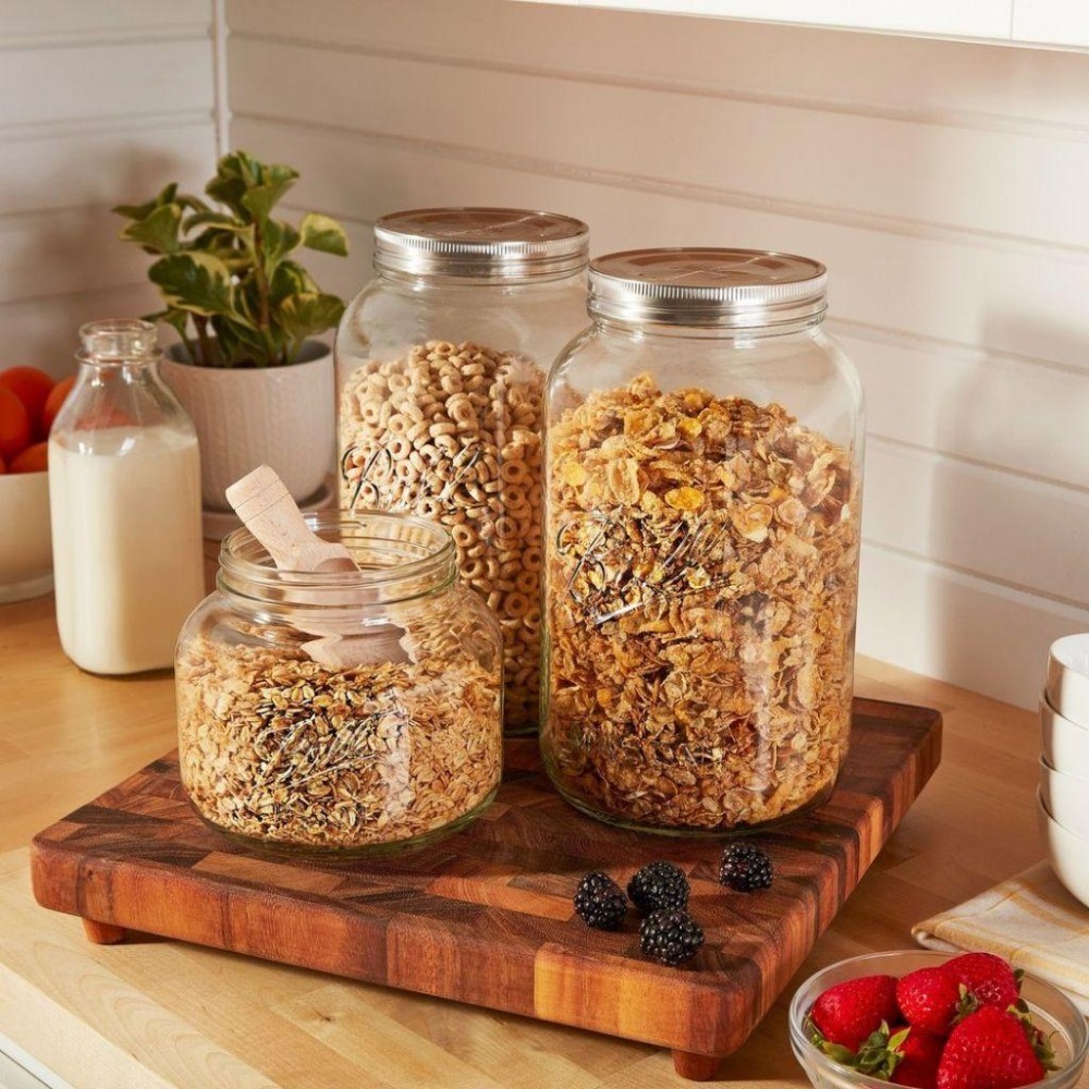 Ball® 64oz 超廣口附不鏽鋼蓋 Decorative Mason Jar Half Gal 梅森密封罐 玻璃瓶-細節圖2