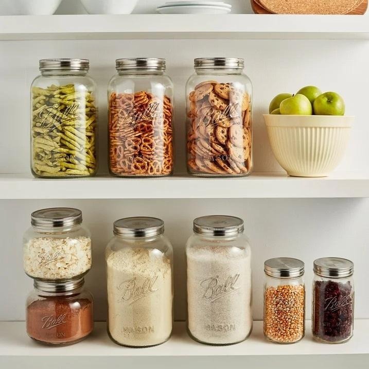 Ball® 64oz 超廣口附不鏽鋼蓋 Decorative Mason Jar Half Gal 梅森密封罐 玻璃瓶-細節圖3