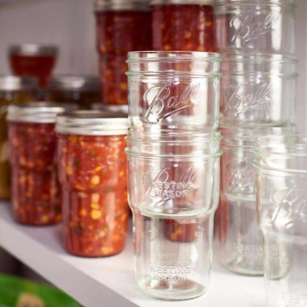 Ball® 16oz 寬口疊疊罐 Nesting Mason Jar Wide Mouth 梅森罐 玻璃瓶 密封罐 收納-細節圖2