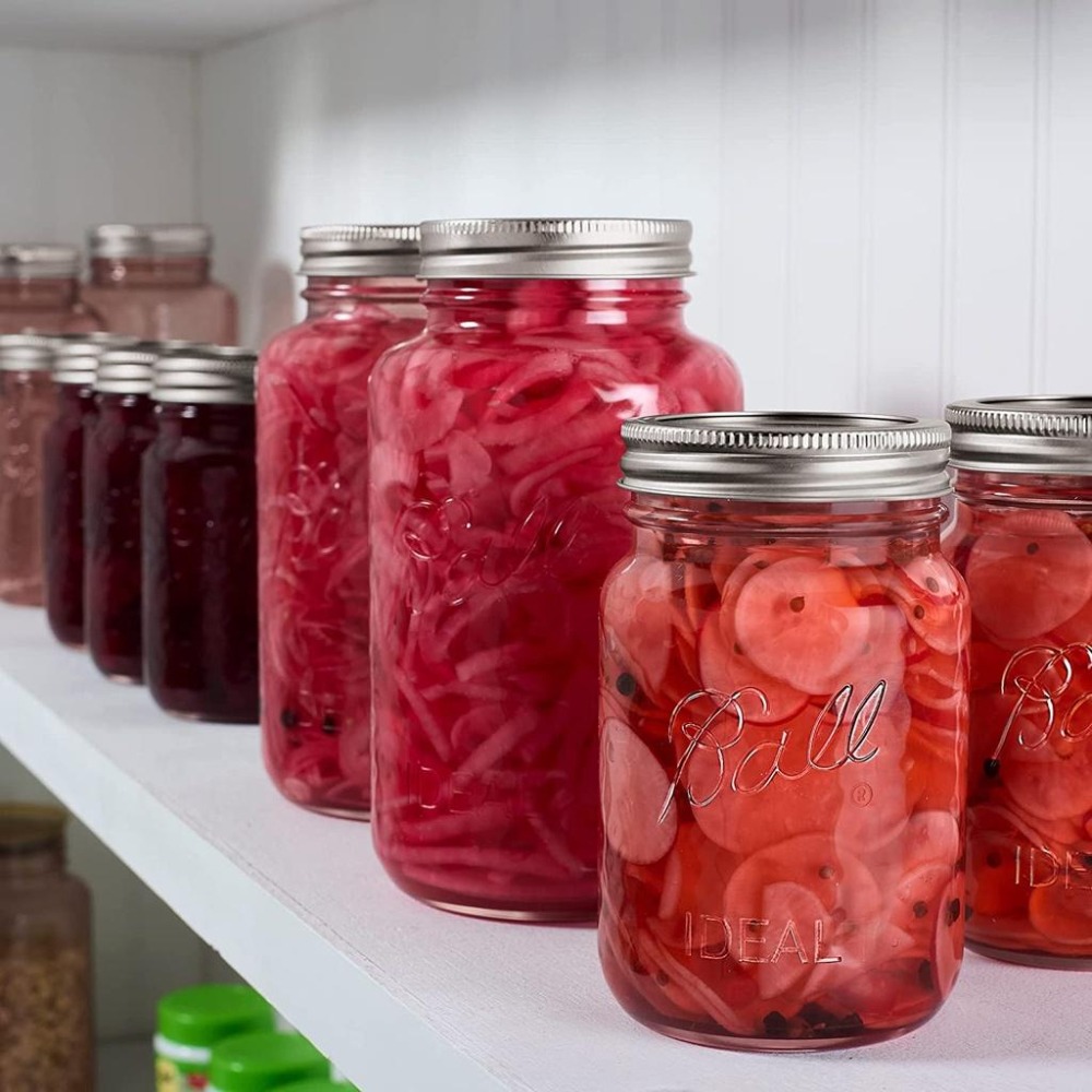 Ball® 32oz 窄口玫瑰 Rose Vintage Regular Mouth Mason Jar 玻璃瓶 梅森罐-細節圖3
