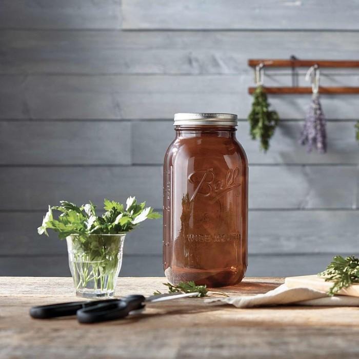 Ball® 64oz 寬口琥珀 Half Gallon Wide Mouth Mason Jar Amber 梅森密封罐-細節圖3