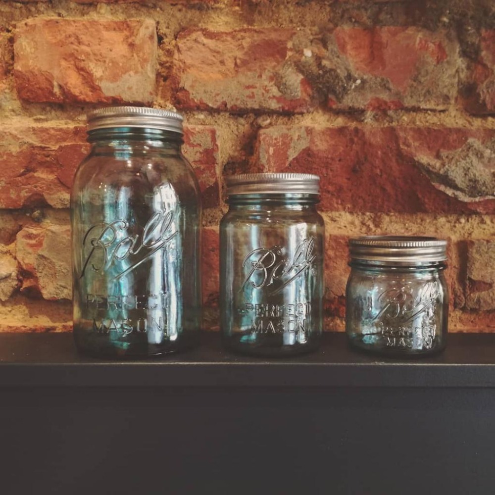 Ball® 32oz 窄口水藍 Vintage Aqua Regular Mouth Mason Jar 梅森瓶 玻璃罐-細節圖6