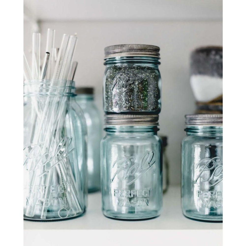 Ball® 32oz 窄口水藍 Vintage Aqua Regular Mouth Mason Jar 梅森瓶 玻璃罐-細節圖7