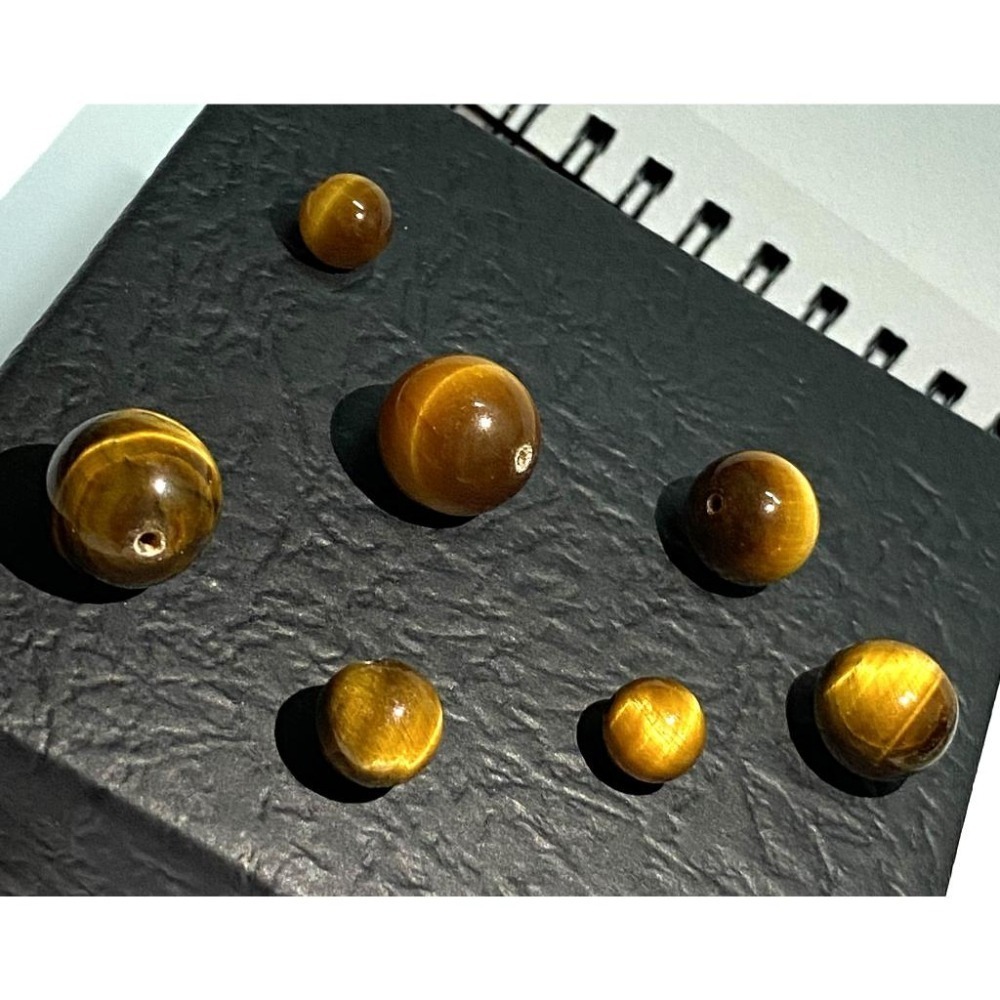 虎眼石 8mm 10mm 12mm 14 mm 散珠圓珠 直通隔珠 DIY飾品配件材料 DIY金屬編織 DIY串珠 單顆-細節圖2