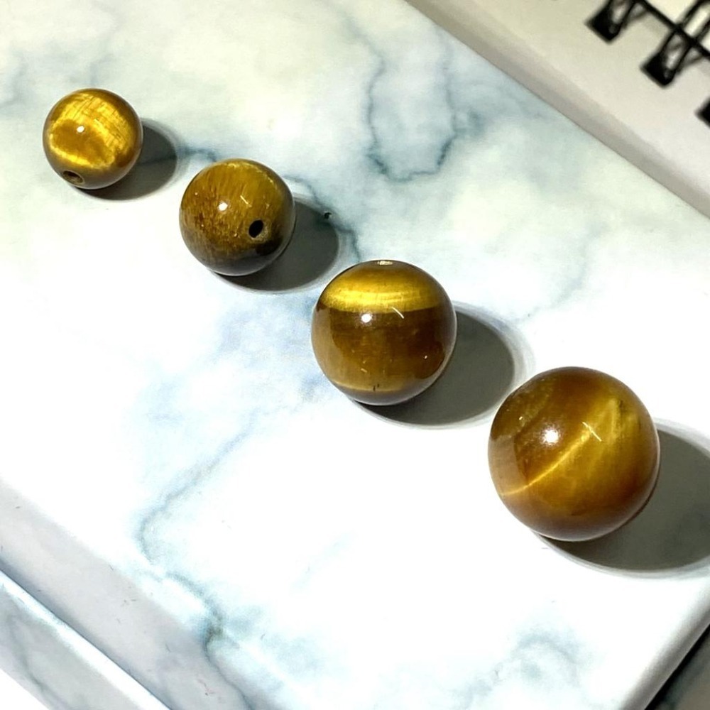 虎眼石 8mm 10mm 12mm 14 mm 散珠圓珠 直通隔珠 DIY飾品配件材料 DIY金屬編織 DIY串珠 單顆-細節圖4