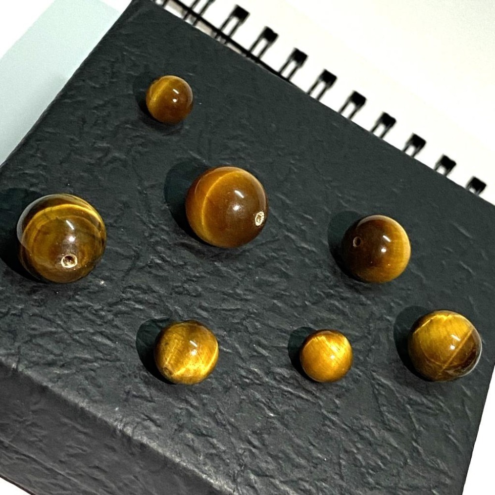 虎眼石 8mm 10mm 12mm 14 mm 散珠圓珠 直通隔珠 DIY飾品配件材料 DIY金屬編織 DIY串珠 單顆-細節圖5