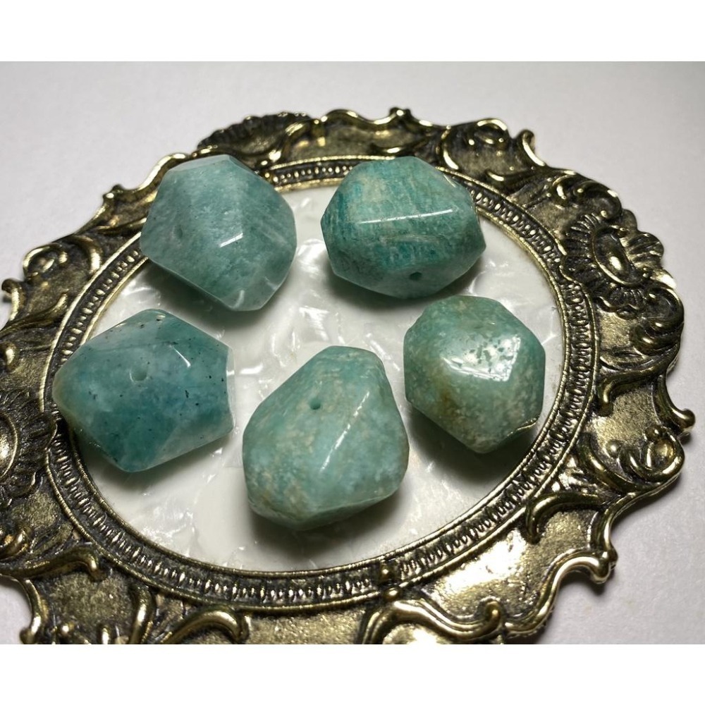 天然天河石隨形切面珠 橫孔 適合DIY手作 天然石手作材料 單個隨機出貨-細節圖3