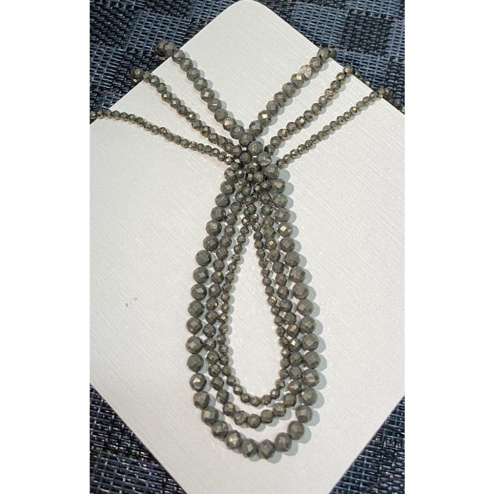 約 2mm 3mm 4mm 黃銅礦切面串珠 切面刻面圓珠 半成品DIY手作 項鍊手鍊耳環材料 天然石手作材料 單條隨機-細節圖3