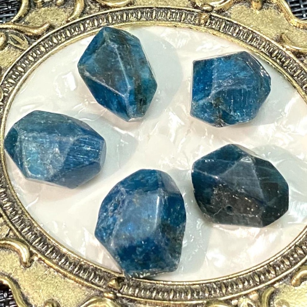 天然磷灰石隨形切面珠 橫孔 切面不規則 切角隨形珠 適合DIY手作 首飾配件DIY 天然石手作材料 單個隨機出貨-細節圖6