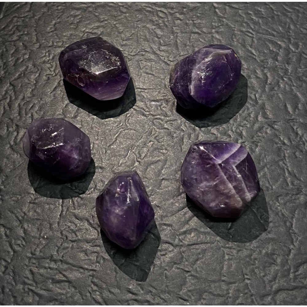天然紫水晶隨形切面珠 橫孔 適合DIY手作 天然石手作材料 單個隨機出貨-細節圖2