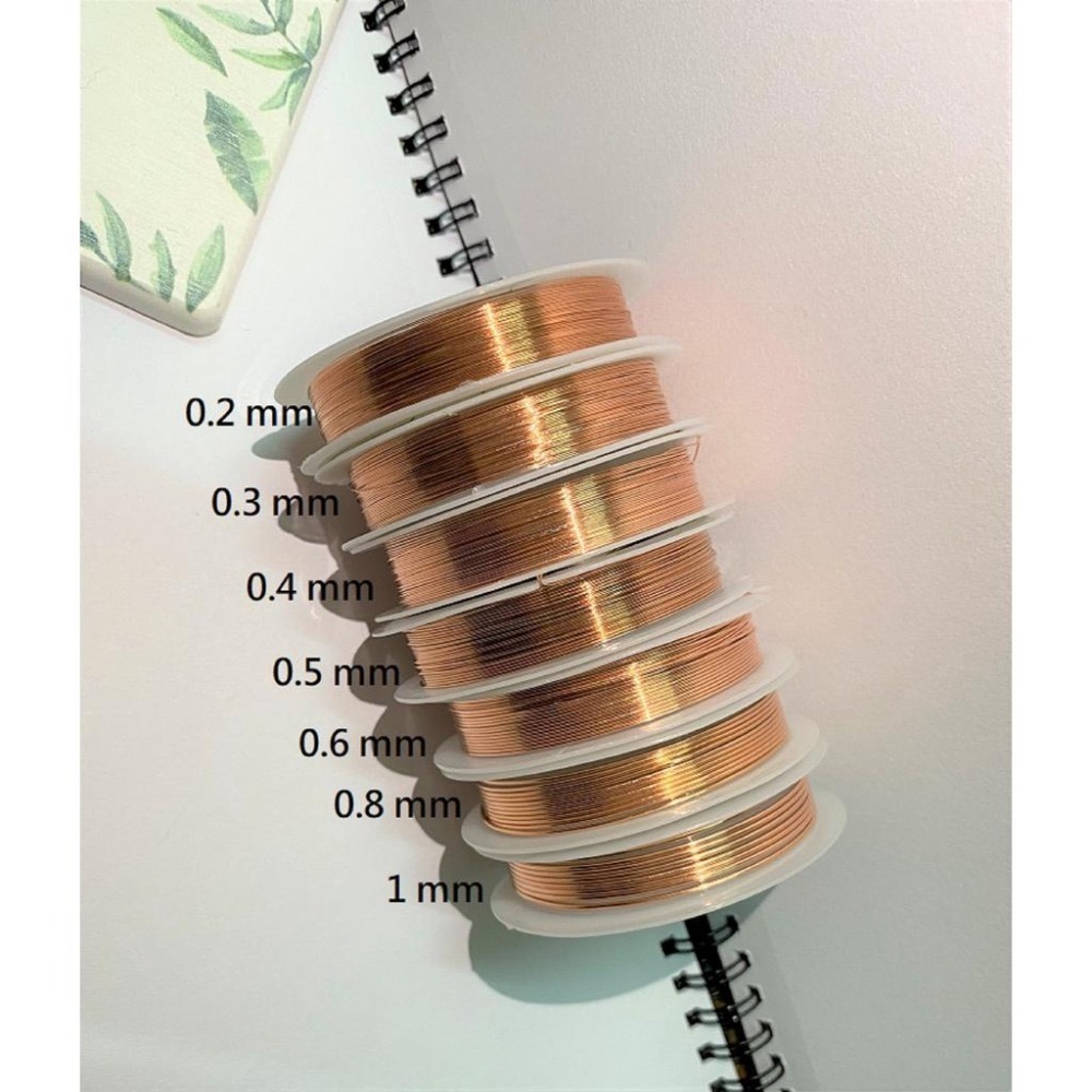 彩色銅線 0.3 0.4 0.5 0.6 0.8 mm 單捲 共10色 DIY金屬編織 繞線 花藝 首飾專用銅線 現貨-細節圖3