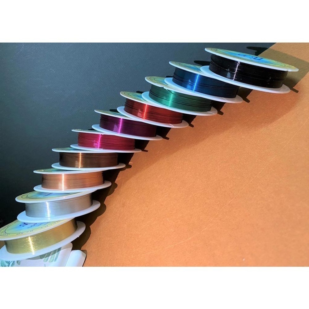 彩色銅線 0.3 0.4 0.5 0.6 0.8 mm 單捲 共10色 DIY金屬編織 繞線 花藝 首飾專用銅線 現貨-細節圖4