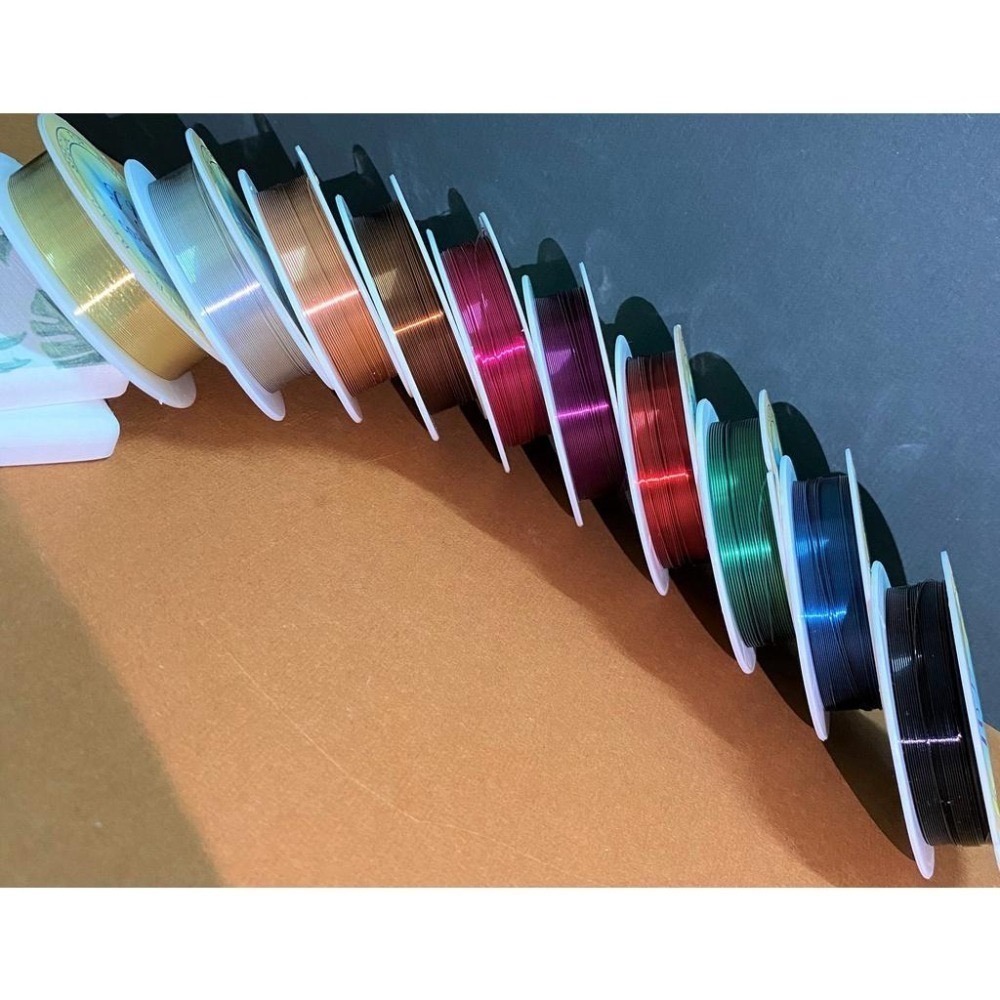 彩色銅線 0.3 0.4 0.5 0.6 0.8 mm 單捲 共10色 DIY金屬編織 繞線 花藝 首飾專用銅線 現貨-細節圖5