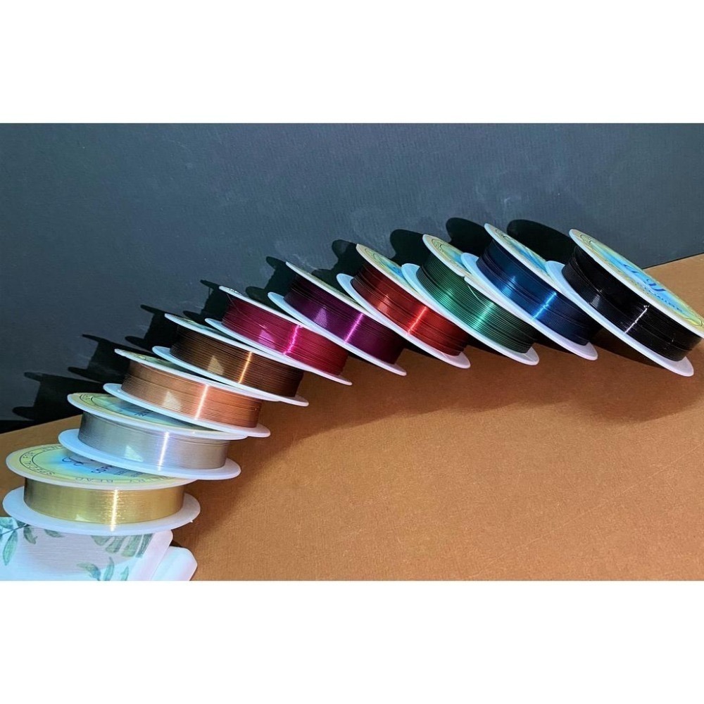 彩色銅線 0.3 0.4 0.5 0.6 0.8 mm 單捲 共10色 DIY金屬編織 繞線 花藝 首飾專用銅線 現貨-細節圖6