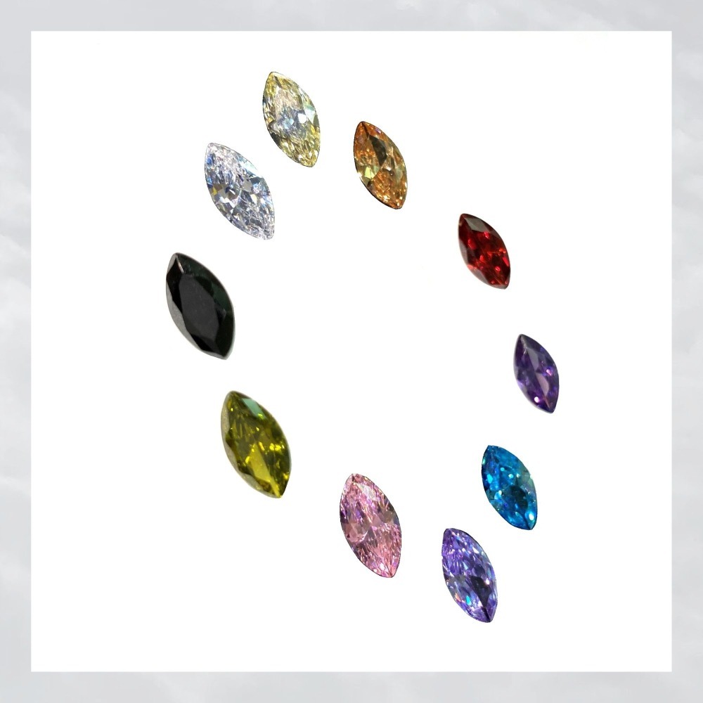 CZ鑽 CZ鋯石 馬眼形 多色 8*16 / 9*18 mm 尺寸專區 裸鑽 蘇聯鑽 金工 蠟雕 首飾加工DIY-細節圖3