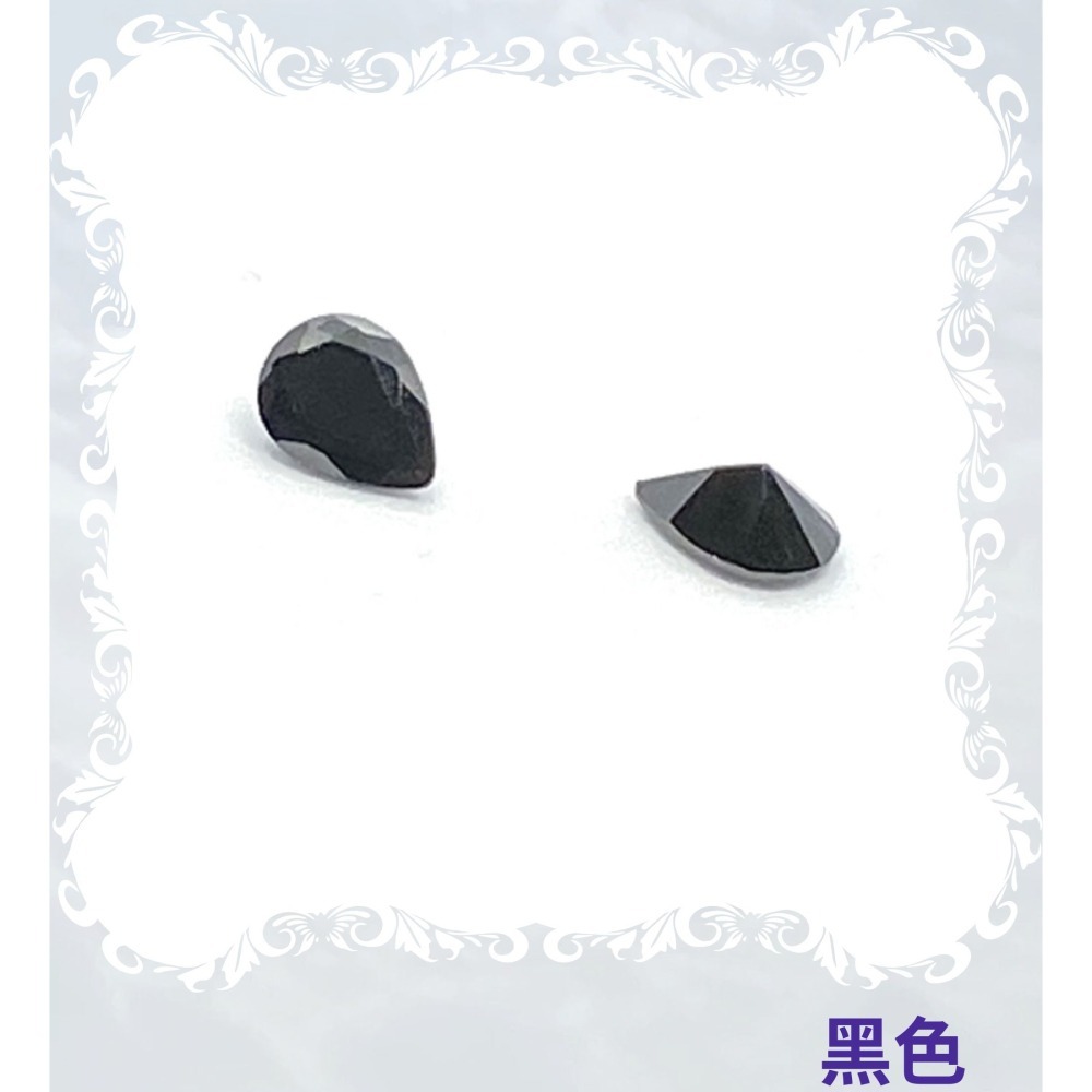 CZ鑽 CZ鋯石 水滴形梨形 透明 粉 變藍 香檳 橄欖黃 橄欖綠 石榴紅 紫紅 紫藍 黑 裸鑽 蘇聯鑽 金工蠟雕DIY-細節圖9