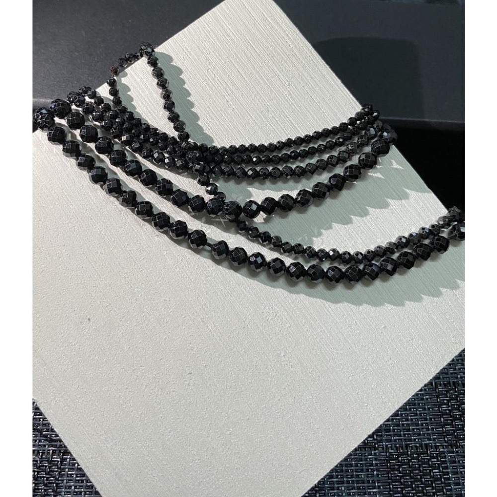 約 2mm 3mm 4mm 黑碧璽切面串珠 切面刻面圓珠 半成品DIY手作 項鍊手鍊耳環材料 天然石手作材料 單條隨機-細節圖3