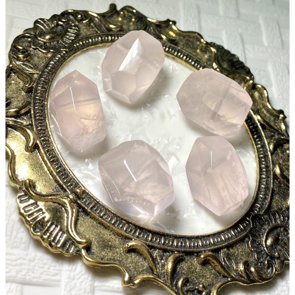 天然粉晶隨形切面珠 橫孔 適合DIY手作 天然石手作材料 單個隨機出貨 顏色粉嫩透-細節圖4