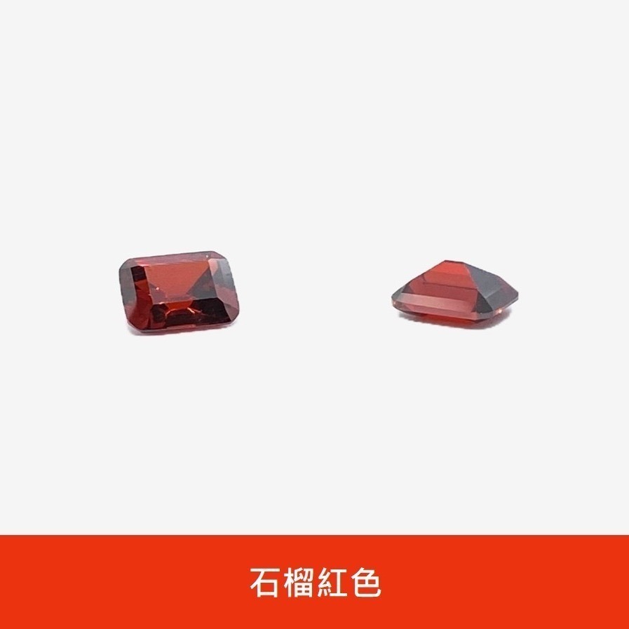 長方形 CZ鑽 CZ鋯石 祖母綠形切工 透明 粉 石榴紅 紫 鵝黃 金黃 裸鑽 蘇聯鑽 金工蠟雕 戒指 項鍊 首飾DIY-細節圖9