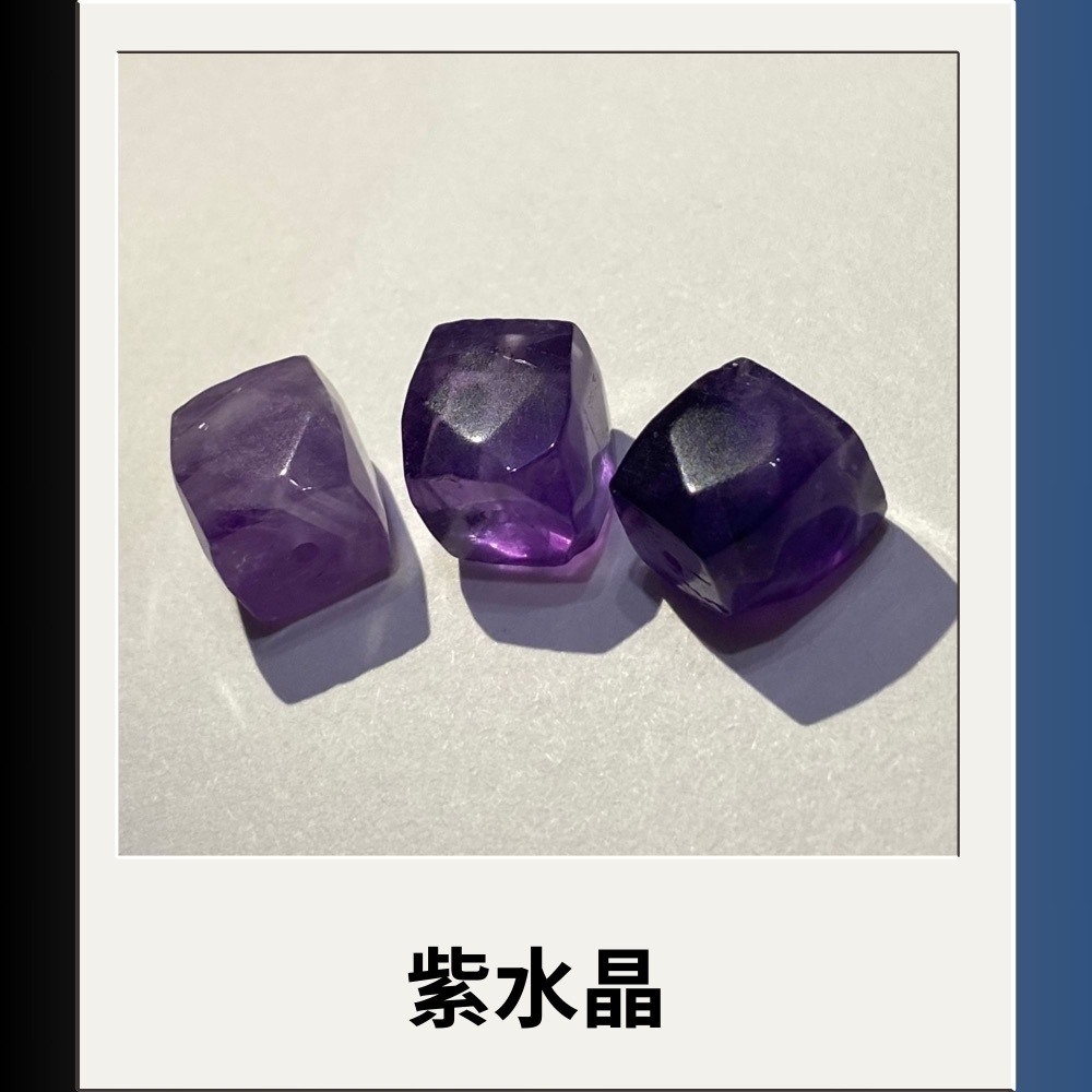 隨形切面珠約10mm 直孔 桶珠 黑髮晶 虎眼石 拉長石 草莓晶 太陽石 磷灰石 紫水晶 天河石 葡萄石 切角隨形 單個-細節圖10