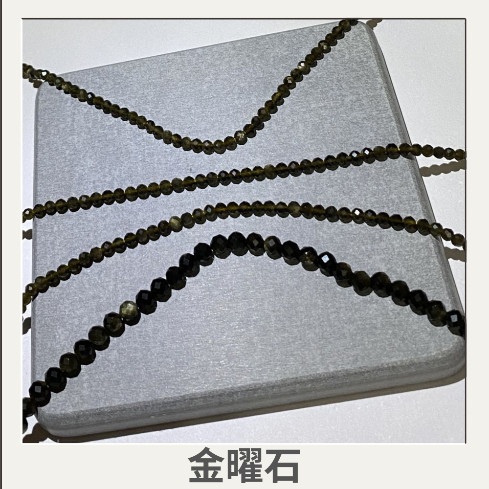 約2mm 3mm 4mm 金曜石切面串珠 切面刻面圓珠 半成品 DIY項鍊手鍊 單條-細節圖6