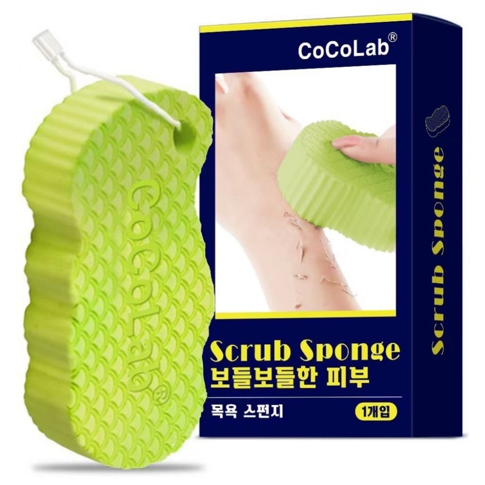 現貨-韓國南大門市場 瘋搶爆款 CoCoLab® 角質橡皮擦 爆屑搓澡海綿  去角質 搓澡巾 洗澡海綿 搓澡 一入裝-細節圖3