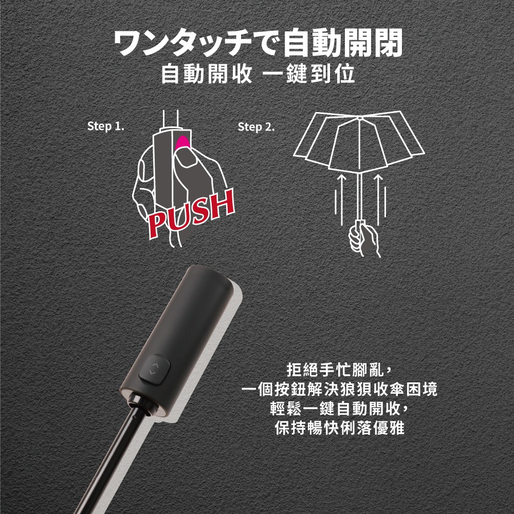 現貨 BLACK RESET 記憶迅收 全遮光黑膠自動開收傘☔(FSR258-3513) 三秒快速收傘 瞬收傘 秒收傘-細節圖7