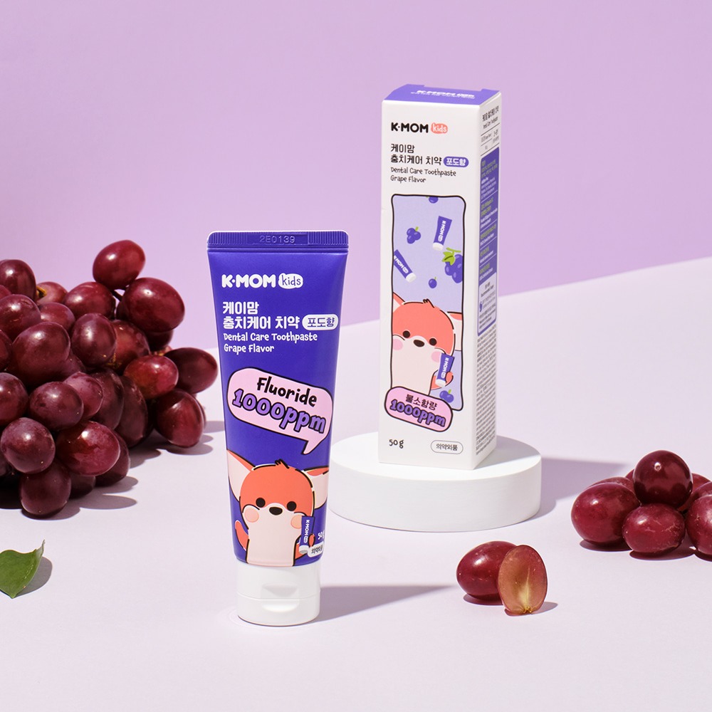 MOTHER-K 植萃嬰幼兒含氟牙膏-葡萄樂園50g-細節圖2
