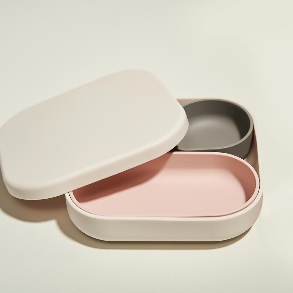 MOTHER-K 鉑金矽膠餐盤組上蓋 (象牙白)-細節圖3