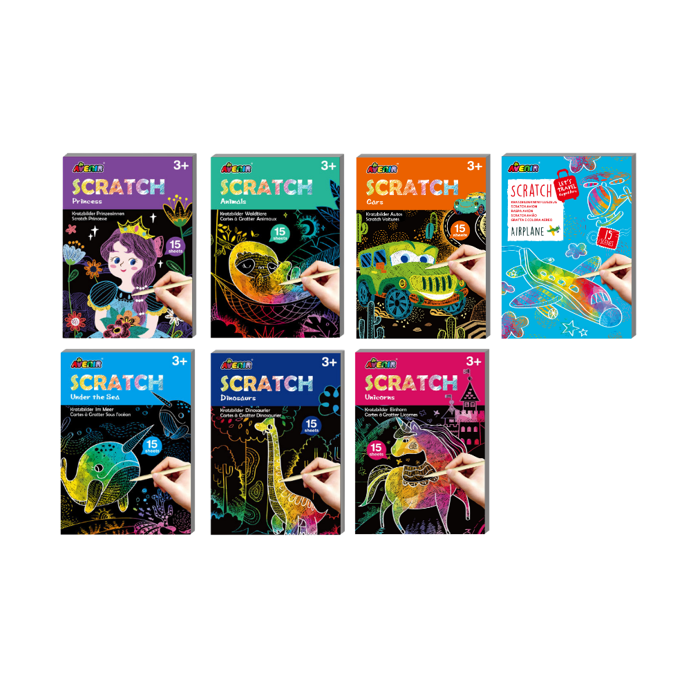 德國Avenir Kids 迷你口袋刮畫本系列（共七款）-細節圖2