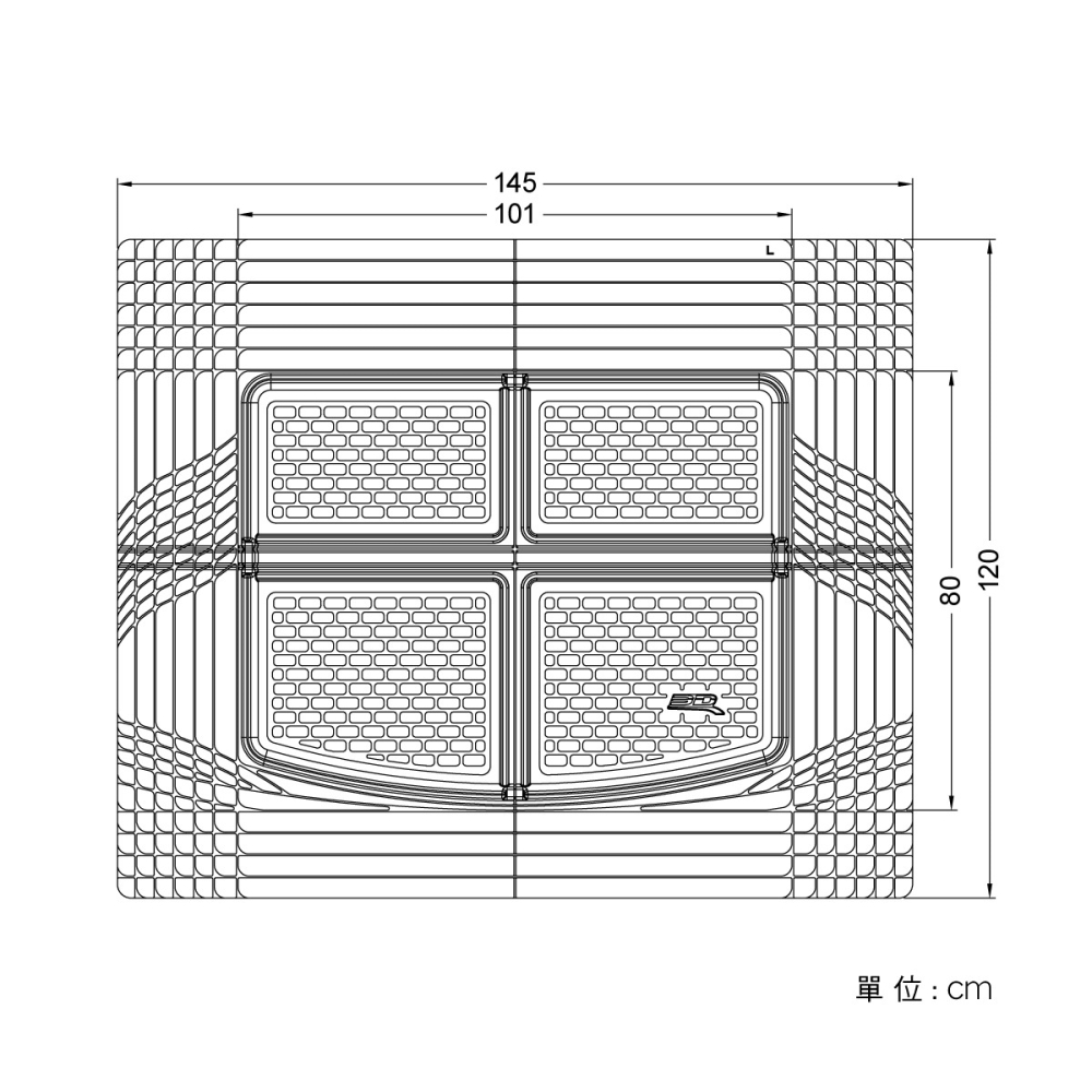 3D Mats 可裁式十字折疊後車廂墊-細節圖4