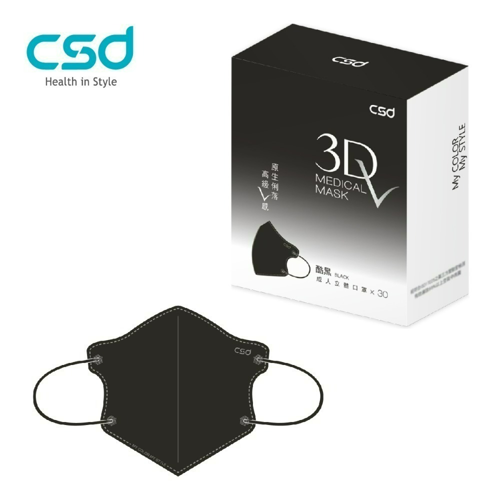 【7-ELEVEN 門市團購】CSD中衛醫療口罩-成人立體3Dv口罩(30片/盒)-規格圖2