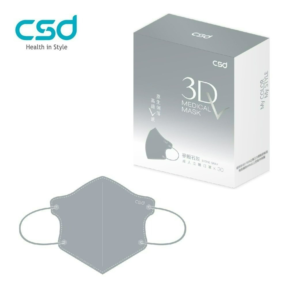 【7-ELEVEN 門市團購】CSD中衛醫療口罩-成人立體3Dv口罩(30片/盒)-規格圖2