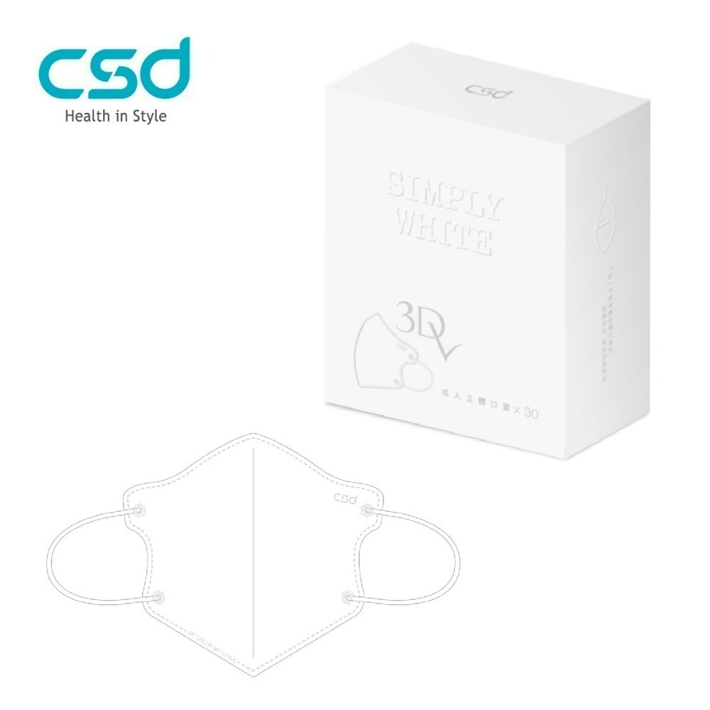 【7-ELEVEN 門市團購】CSD中衛醫療口罩-成人立體3Dv口罩(30片/盒)-規格圖2