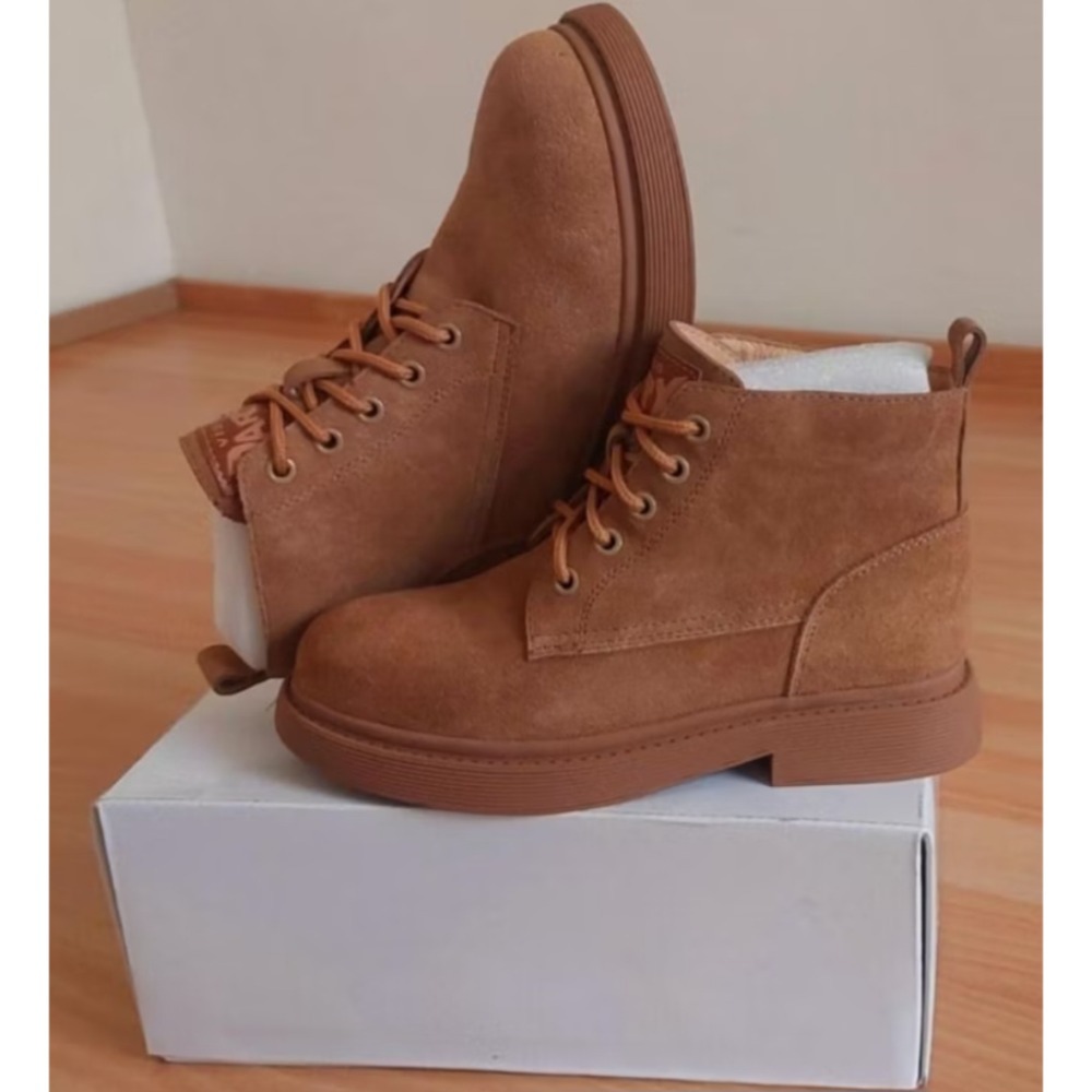 👢復古馬丁舒服柔軟牛皮休閒短靴35號👢-規格圖3