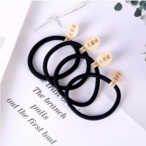 ◎台灣24H出貨◎無接縫髮圈 紮頭髮 髮圈 髮束 髮帶 髮飾 高彈力 不傷髮 耐用髪束 馬尾 紮頭髪繩 綁頭髮 黑髮圈-細節圖4