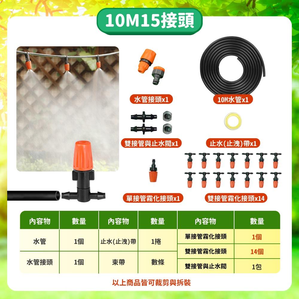 ◎台灣24H現貨◎ 5/10/15/20米滴灌套裝 DIY滴灌系統 自動霧化 噴淋噴頭 澆花滴水器 噴霧器 微滴 降溫-細節圖5