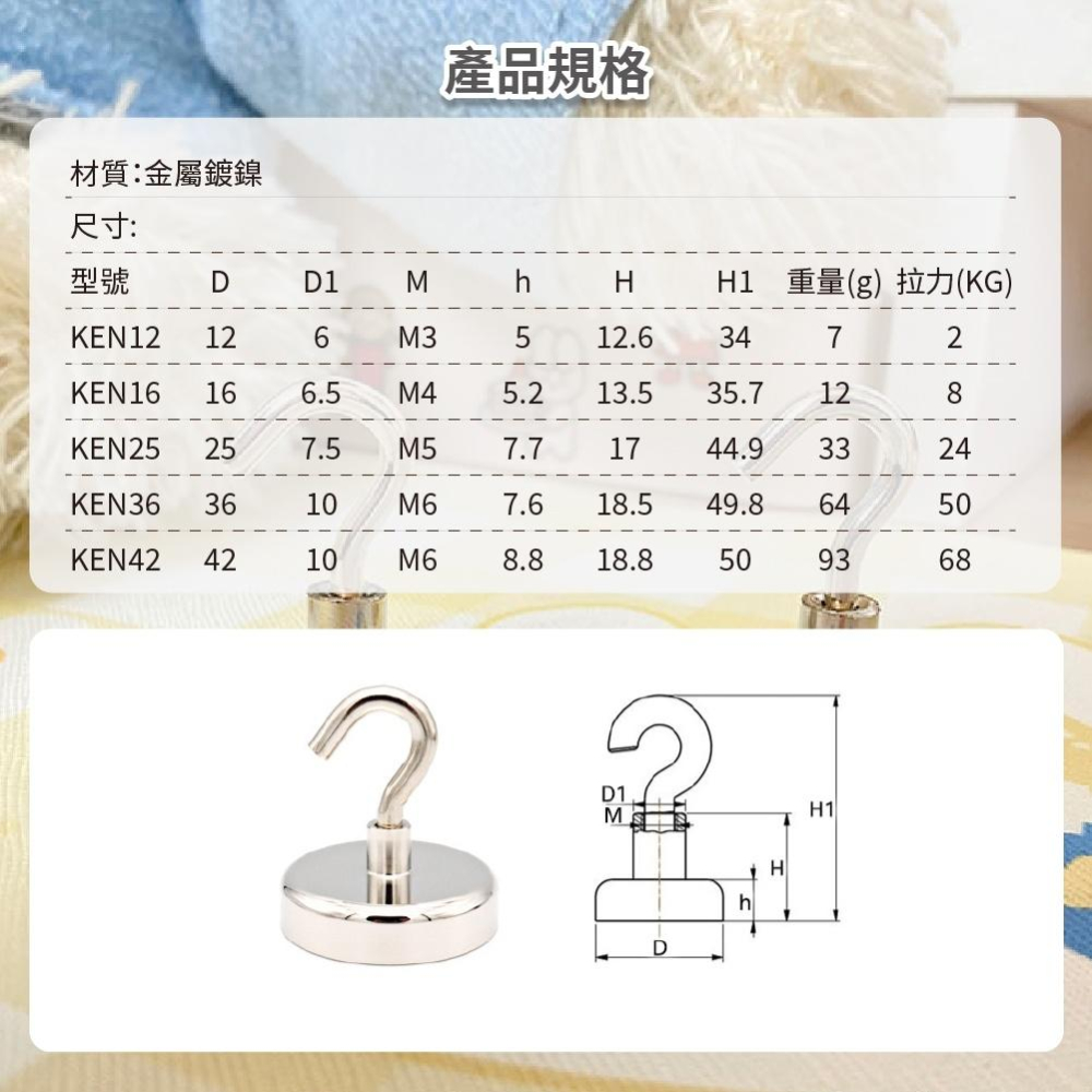 ◎台灣24H出貨◎強磁掛勾 無痕強力磁鐵掛勾掛鉤 釹鐵硼強力磁鐵 多功能吸鐵露營掛勾 免打洞掛勾 磁力掛鉤 磁力掛鈎-細節圖9