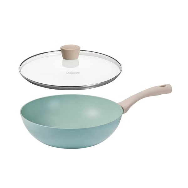 康寧密扣Snapware 鈦輕量不沾深炒鍋30cm 含鍋蓋-細節圖2