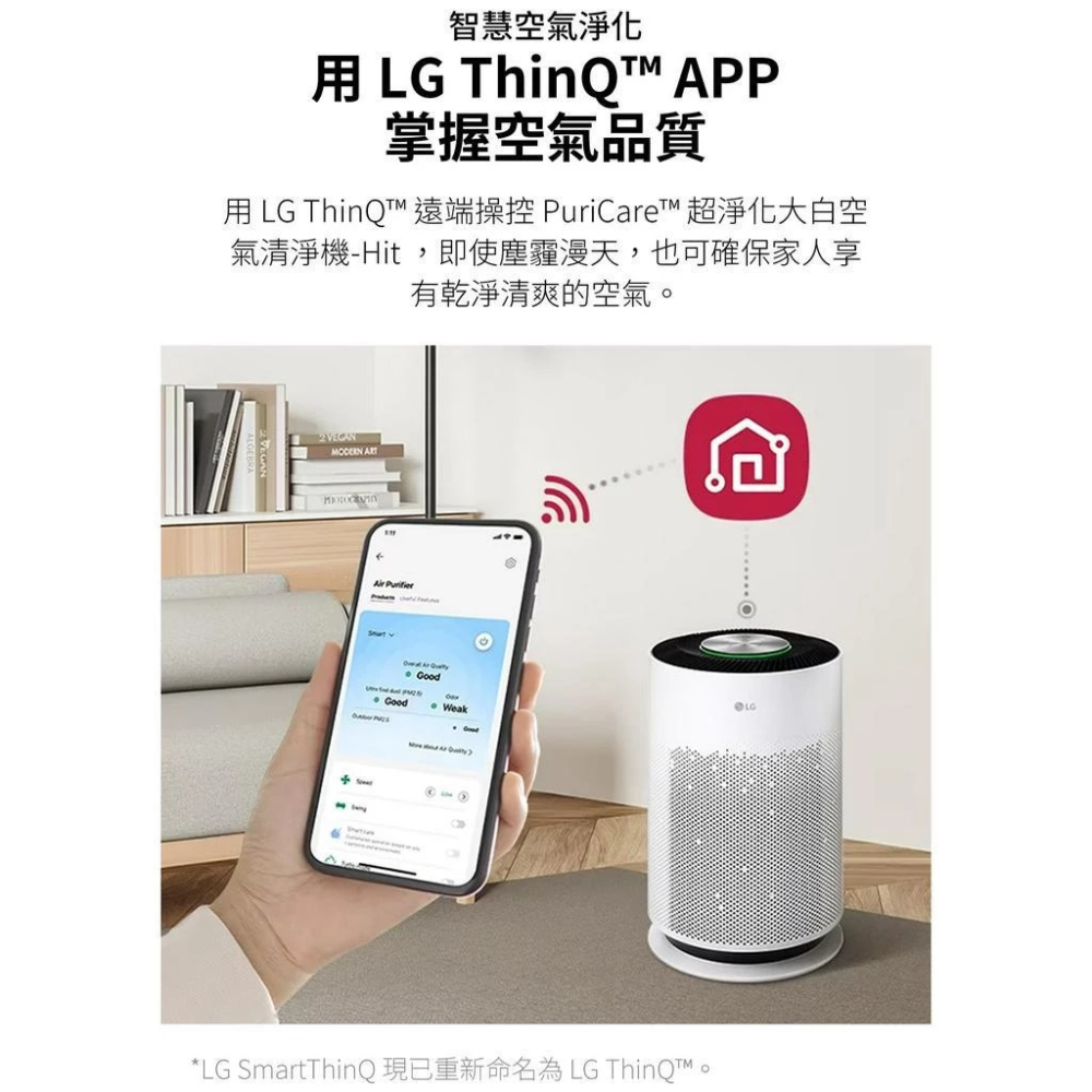LG 樂金 新革新超淨化大白抗敏空氣清淨機(AS601HWG0/PuriCare/適用18坪)-細節圖6